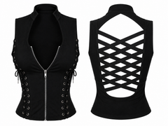 Double Crossed Top: Black