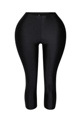Nylon Contour Capri: Black