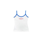 Horseshoe Chrome Cami: White