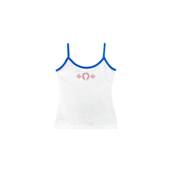 Horseshoe Chrome Cami: White