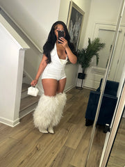 Hot Girl Romper: White