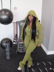 Extendo Stacked Jogger Set (Olive)