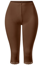 Lace Affair Capri: Brown