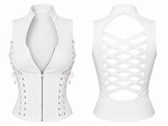 Double Crossed Top: Off White