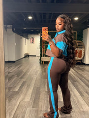 Rich Girl Rugby Set: Chocolate/Blue