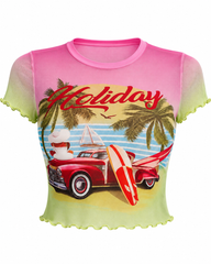 Paradise Postcard Top