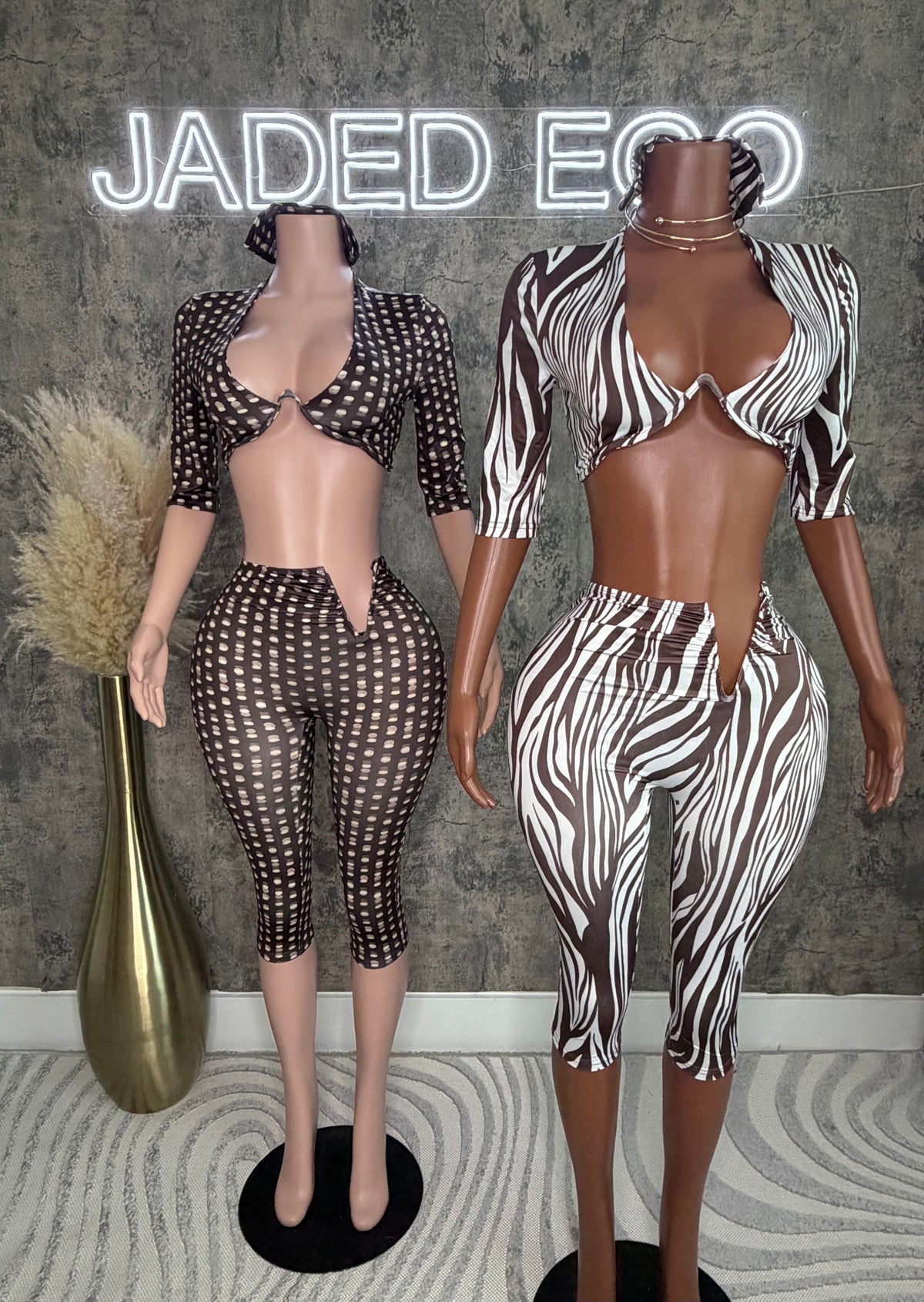 Untamed Luxe Capri Set: Ivory