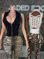 Double Crossed Top: Black