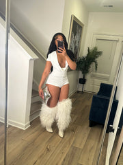 Hot Girl Romper: White