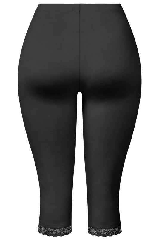 Lace Affair Capri: Black