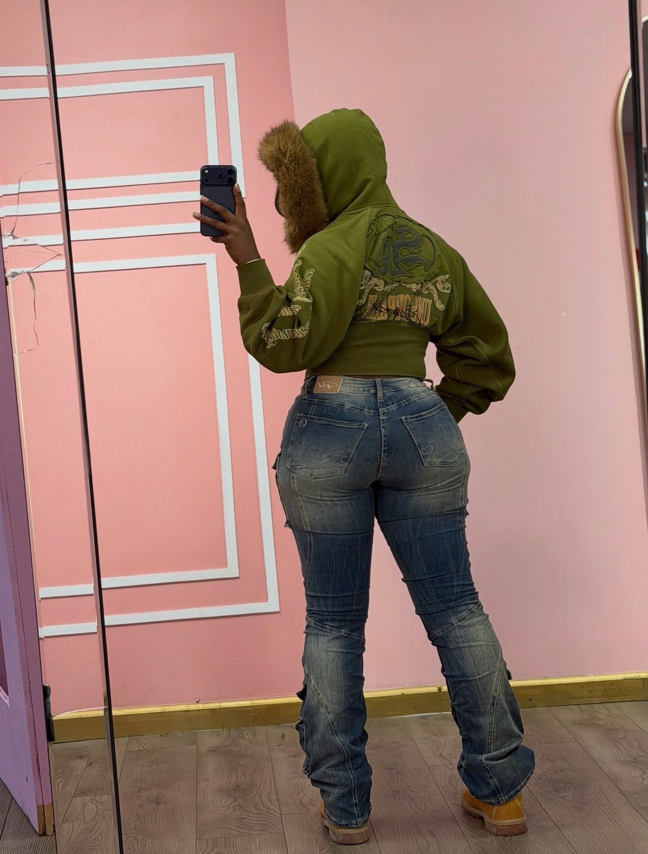 Double Flap Stacked Utility Denim