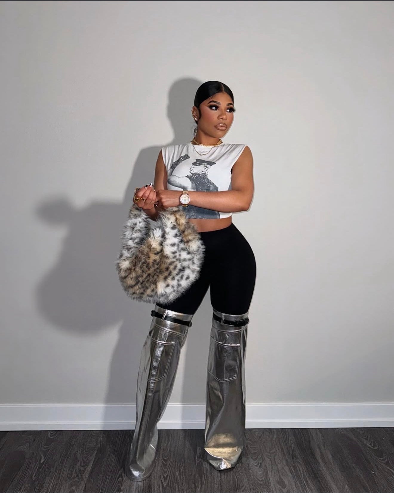 Runway Rebel Pants- Chrome