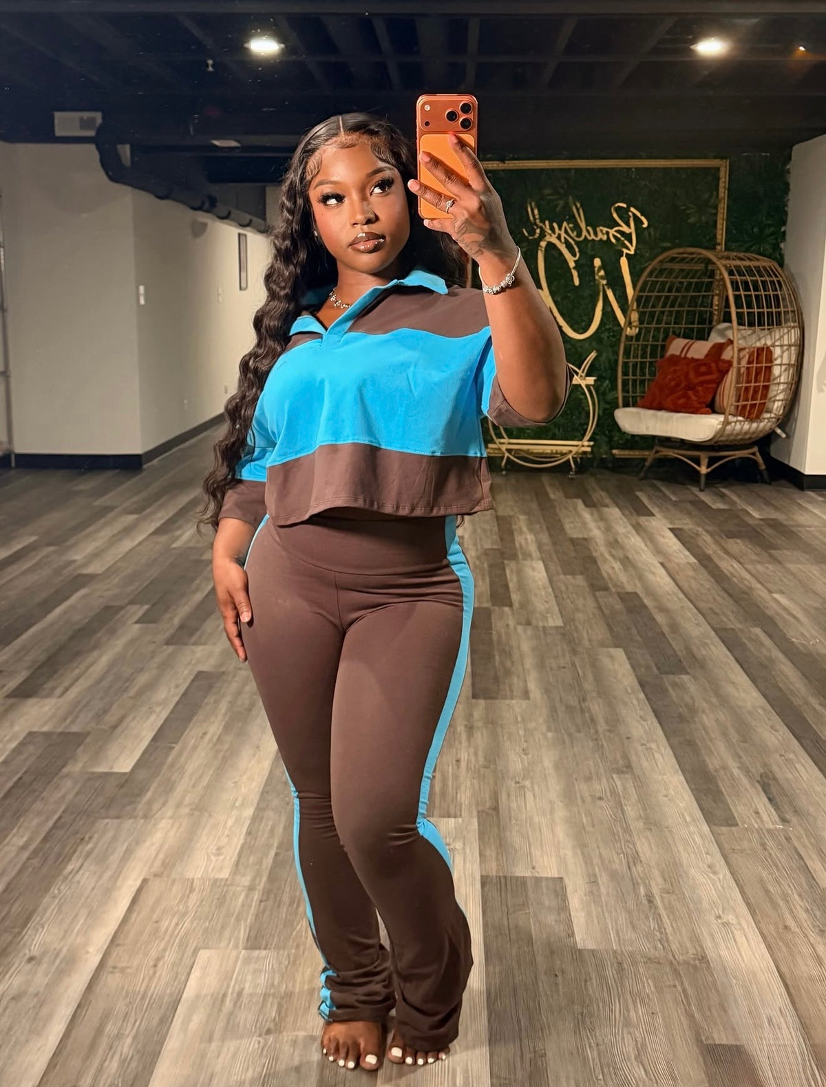Rich Girl Rugby Set: Chocolate/Blue