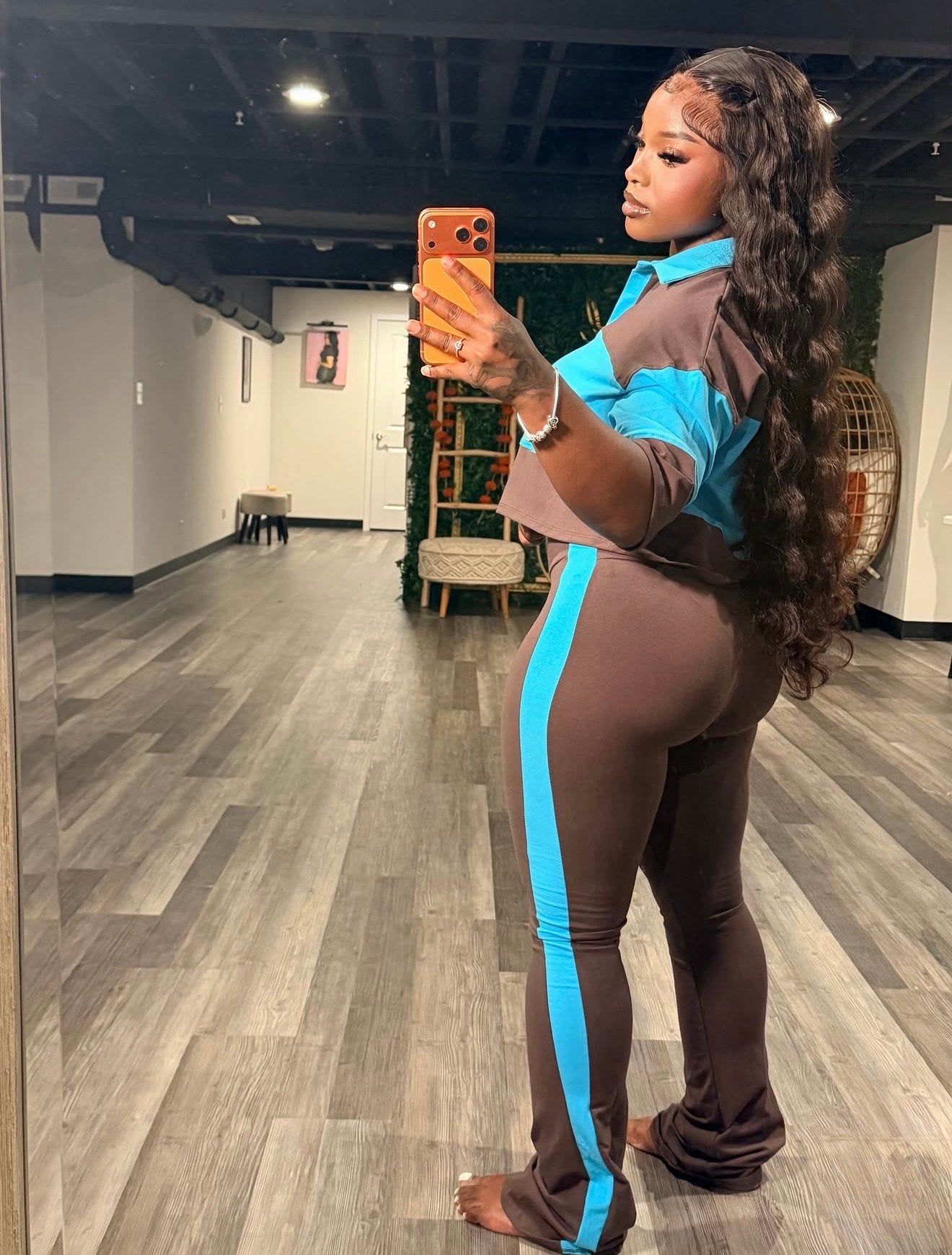 Rich Girl Rugby Set: Chocolate/Blue