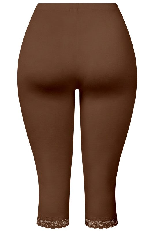 Lace Affair Capri: Brown