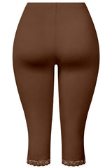 Lace Affair Capri: Brown