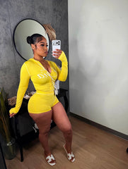Yellow Gia Short Set