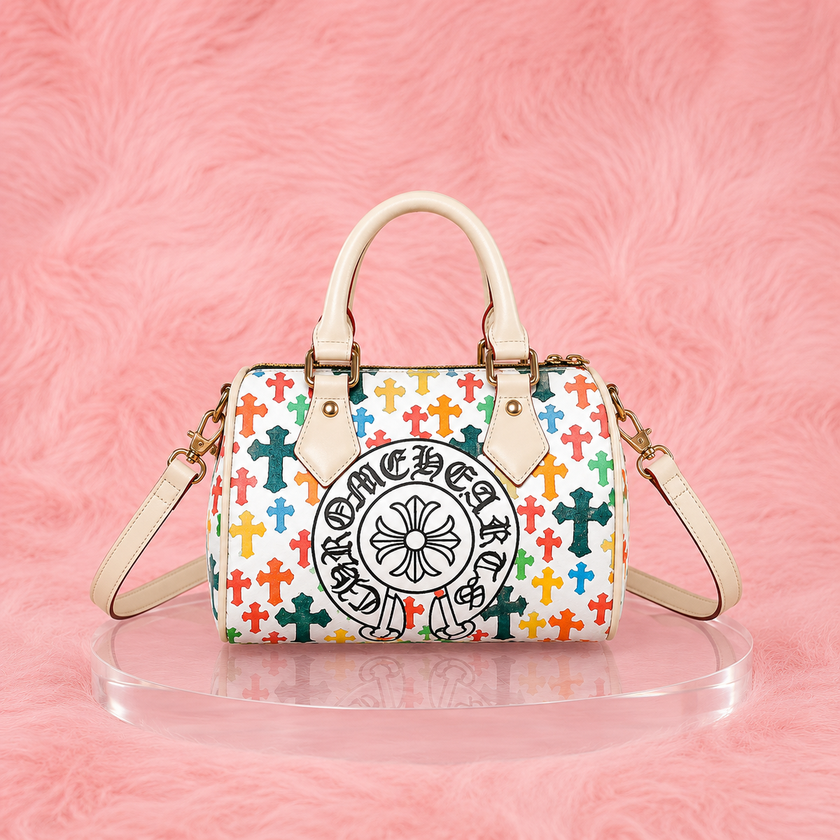 Luxe Chrome Pillow Bag