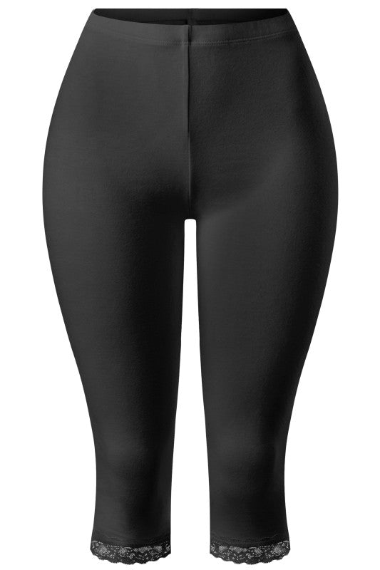 Lace Affair Capri: Black