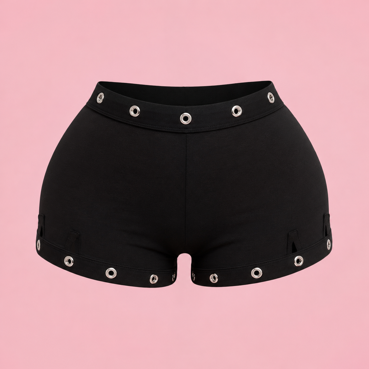 Chrome Rivet Micro Shorts