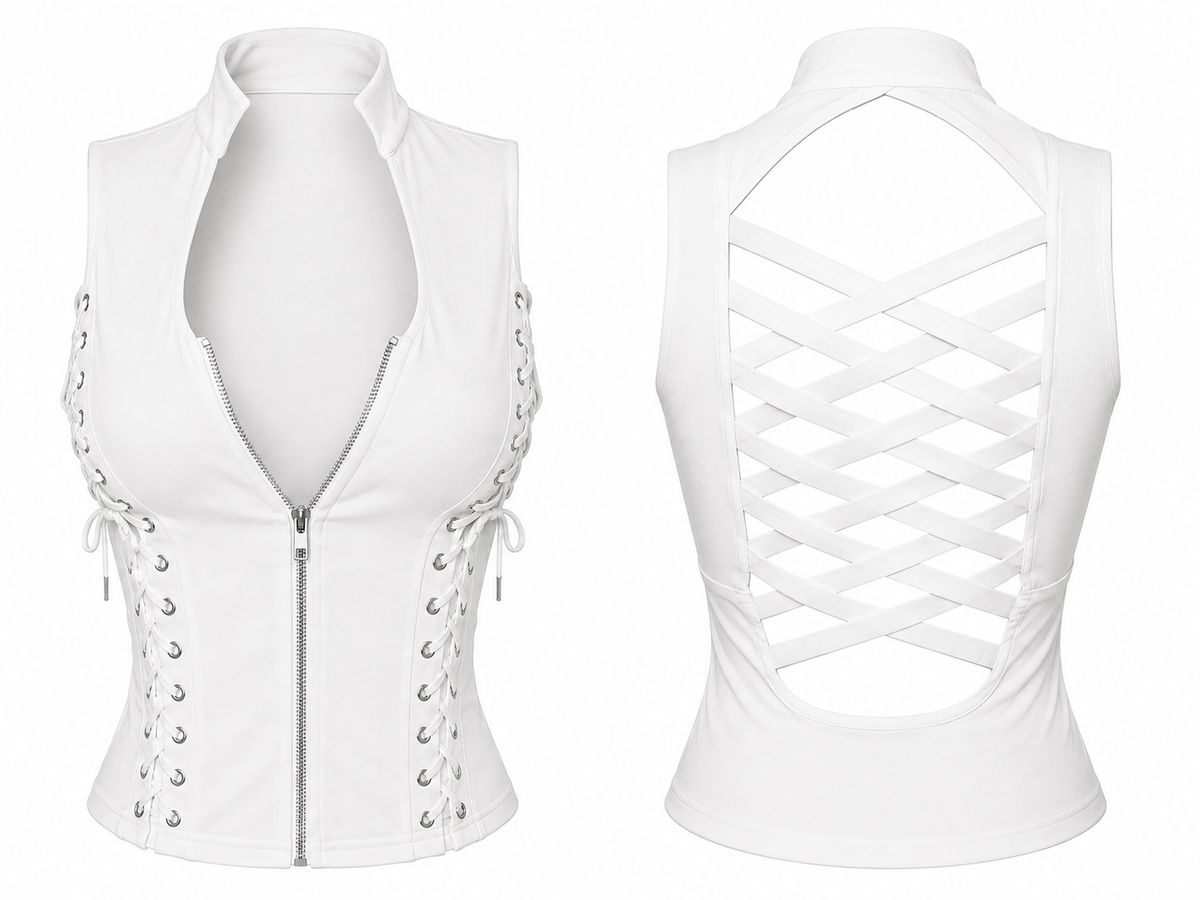Double Crossed Top: Off White