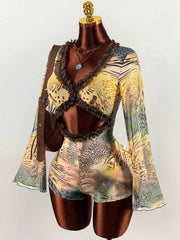 Golden Safari Romper