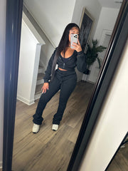 Extendo Stacked Jogger Set (Onyx Black)